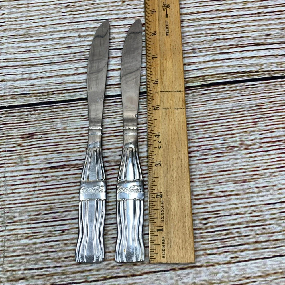Coca-Cola Gibson Stainless China Knife Set, Bottle Handle,‎ Collectible